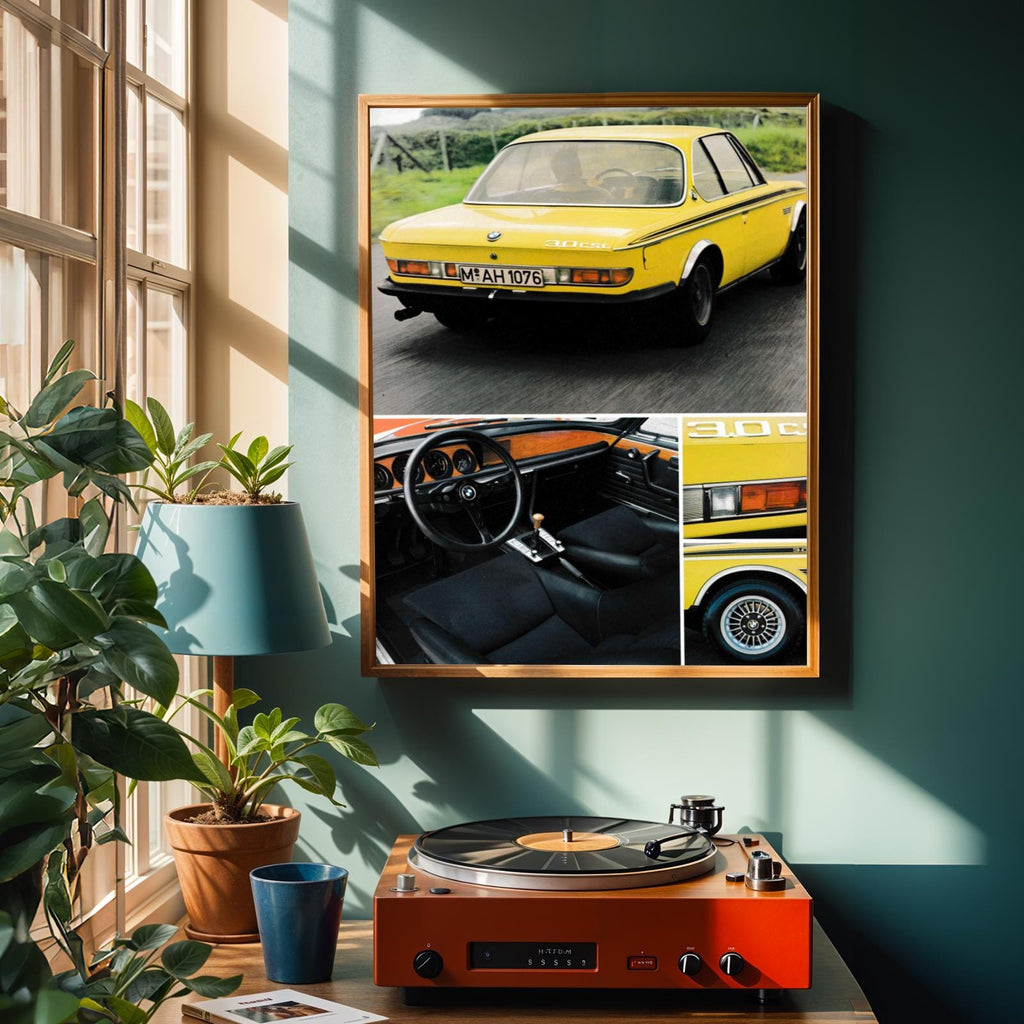 BMW 3.0 CSL Poster | Retro Racing Car Print